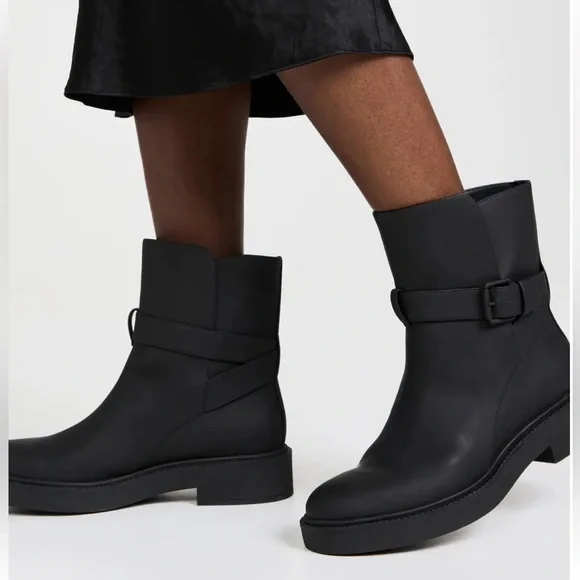 Vince Kaelyn Moto Boots in Black Size 8